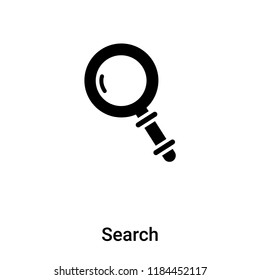 Search icon vector isolated on white background, logo concept of Search sign on transparent background, filled black symbol