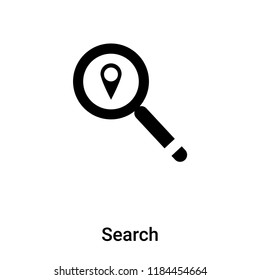 Search icon vector isolated on white background, logo concept of Search sign on transparent background, filled black symbol