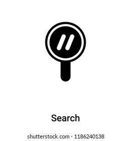 Search icon vector isolated on white background, logo concept of Search sign on transparent background, filled black symbol