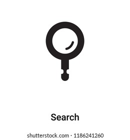 Search icon vector isolated on white background, logo concept of Search sign on transparent background, filled black symbol
