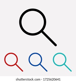 Search icon vector. Magnify sign