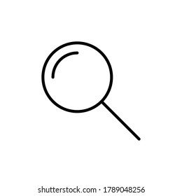 Search icon vector. Magnify symbol on white background. Editable