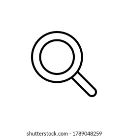 Search icon vector. Magnify symbol on white background. Editable