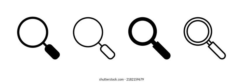 Vector de icono de búsqueda. signo y símbolo de la lupa de búsqueda