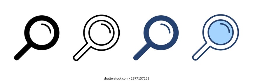 Search icon vector. search magnifying glass sign and symbol