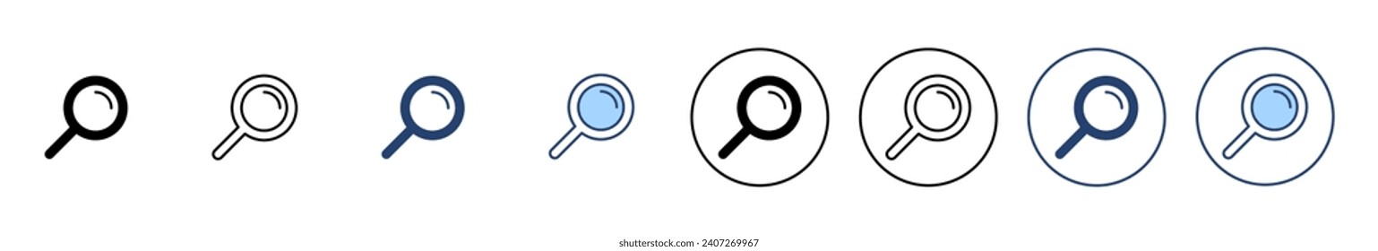 Search icon vector. search magnifying glass sign and symbol