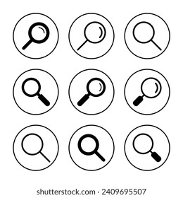 Search icon vector. search magnifying glass sign and symbol