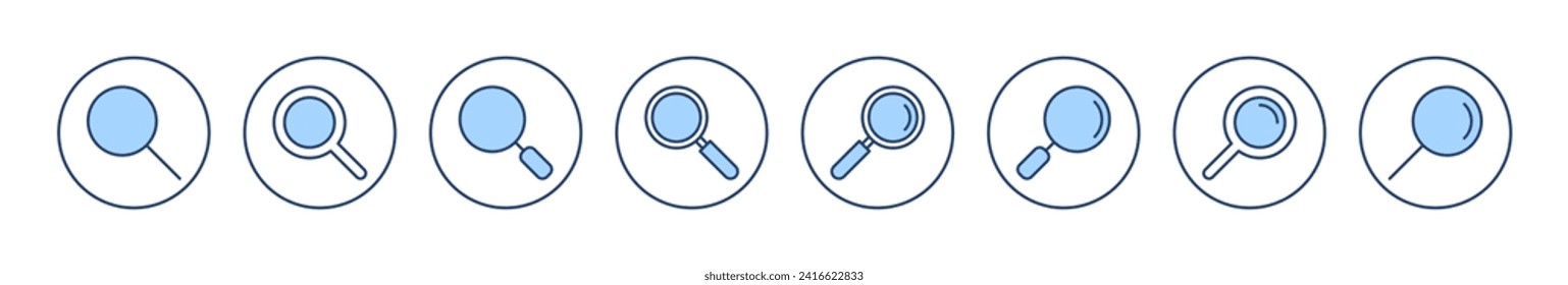 Search icon vector. search magnifying glass sign and symbol