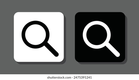 Search icon vector, Magnifying glass search icon, flat vector illustration, scan search symbol isolated. search symbol for web icons, zoom lens sign.