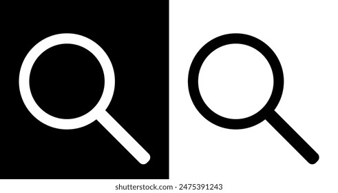 Search icon vector, Magnifying glass search icon, flat vector illustration, scan search symbol isolated. search symbol for web icons, zoom lens sign.