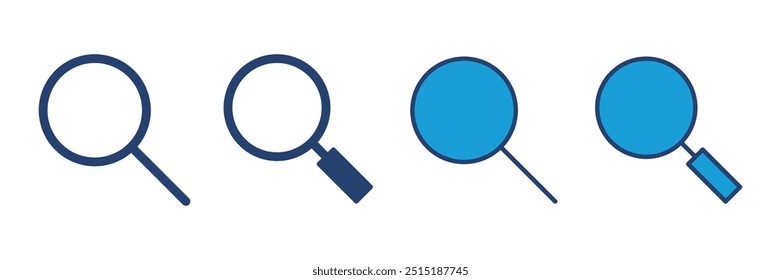 Icono de la Búsqueda. Vector de la lupa de la búsqueda