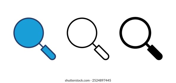 Search icon vector. search magnifying glass icon