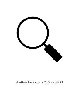 Ícone de pesquisa vetor. pesquisar sinal e símbolo de lupa