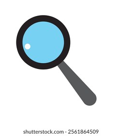 Search icon vector, Magnifying glass search icon, flat vector illustration, scan search symbol isolated. search symbol for web icons, zoom lens sign.