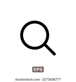 Search Icon Vector. Magnifying glass icon. Zoom symbol. Vector illustration.