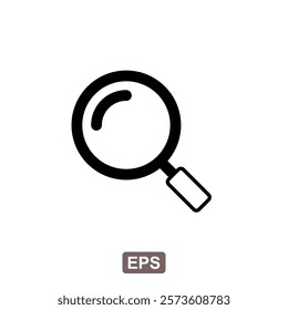 Search Icon Vector. Magnifying glass icon. Zoom symbol. Vector illustration.