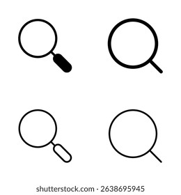Search icon vector. search magnifying glass sign and symbol