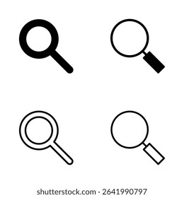 Search icon vector. search magnifying glass sign and symbol