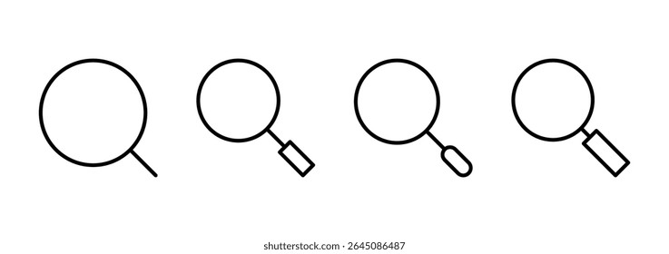 Search icon vector. search magnifying glass sign and symbol