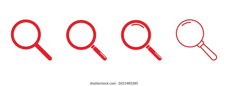 Search icon vector. Magnifying glass symbol vector illustration