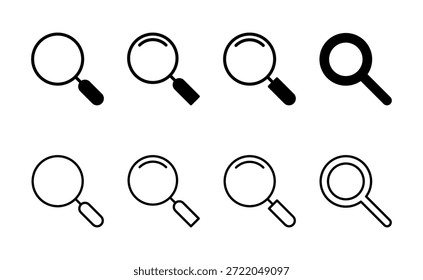 Search icon vector. search magnifying glass sign and symbol