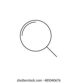 Search icon vector, magnifying glass solid logo illustration, pictogram isolated on white