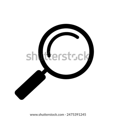 Search icon vector, Magnifying glass search icon, flat vector illustration, scan search symbol isolated. search symbol for web icons, zoom lens sign.