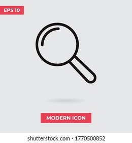 Search icon vector. Magnifying sign