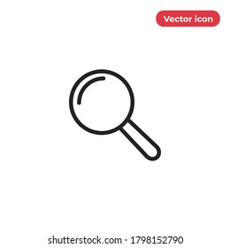 Vector de icono de búsqueda. Signo de aumento