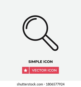 Vector de icono de búsqueda. Signo de aumento