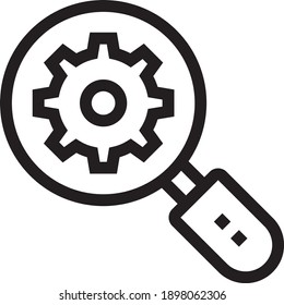 vector de icono de búsqueda en fondo blanco