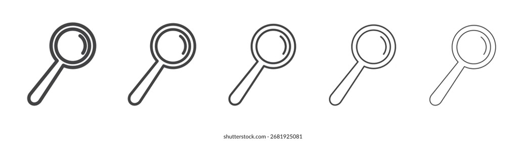 Icono de Búsqueda Conjunto de esquema de Vector Ilustración