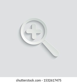   Search Icon vector paper icon