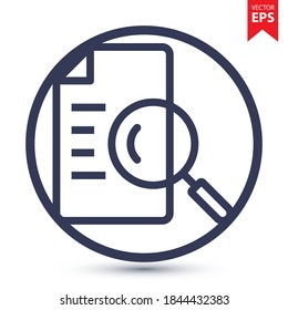 Vector de icono de búsqueda redondeado. Icono de negocio. Ilustración vectorial Eps10.