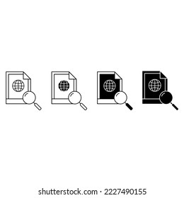 Search icon vector set. increase illustration sign collection. magnifier symbol.