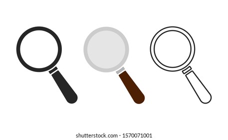 Search icon vector set. Magnifying glass icons set