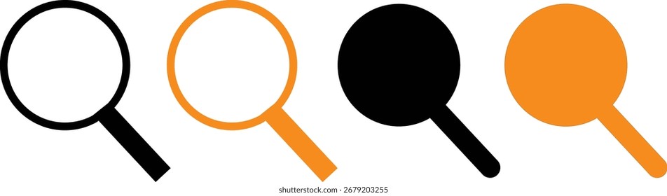 Search icon vector set. Magnifying glass vector symbol
