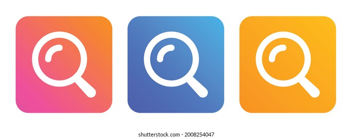 Search icon vector sign. Magnifying glass set symbol.