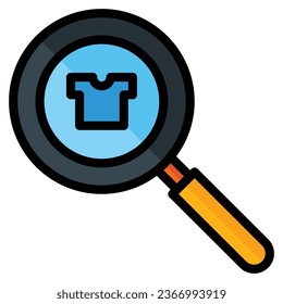 Search icon vector. Simple icon in filled line style, suitable for graphic design, website and mobile app