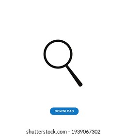 Search icon vector. Simple loupe sign