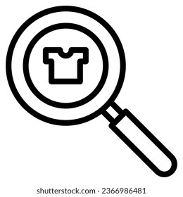 Search icon vector. Simple icon in outline style, suitable for graphic design, website and mobile app