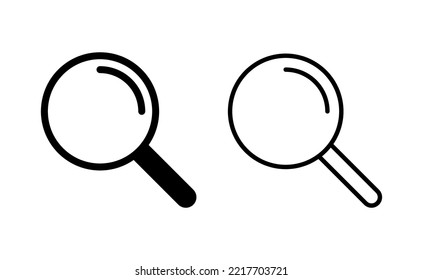 Search icon vector for web and mobile app. search magnifying glass sign and symbol