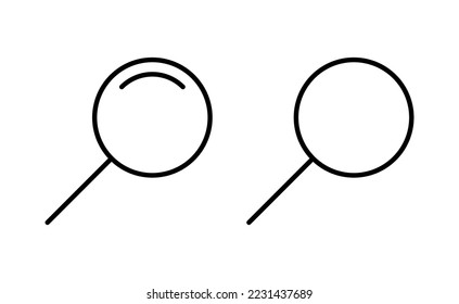 Search icon vector for web and mobile app. search magnifying glass sign and symbol