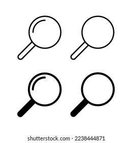 Search icon vector for web and mobile app. search magnifying glass sign and symbol