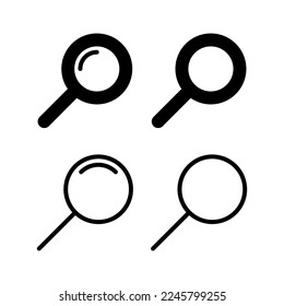 Search icon vector for web and mobile app. search magnifying glass sign and symbol