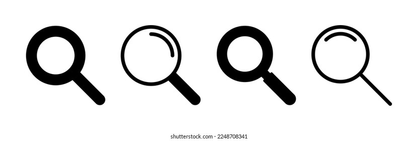 Search icon vector for web and mobile app. search magnifying glass sign and symbol