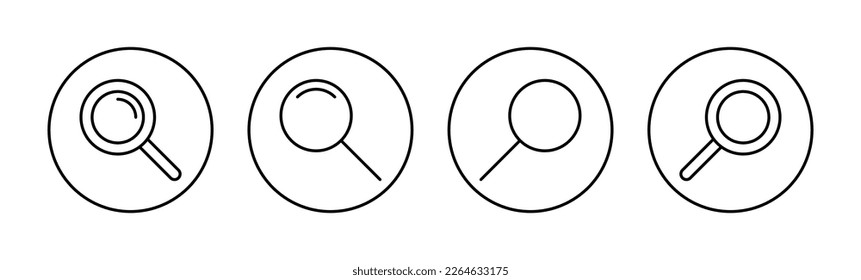 Search icon vector for web and mobile app. search magnifying glass sign and symbol