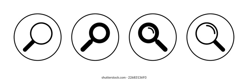 Search icon vector for web and mobile app. search magnifying glass sign and symbol
