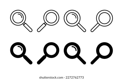 Search icon vector for web and mobile app. search magnifying glass sign and symbol