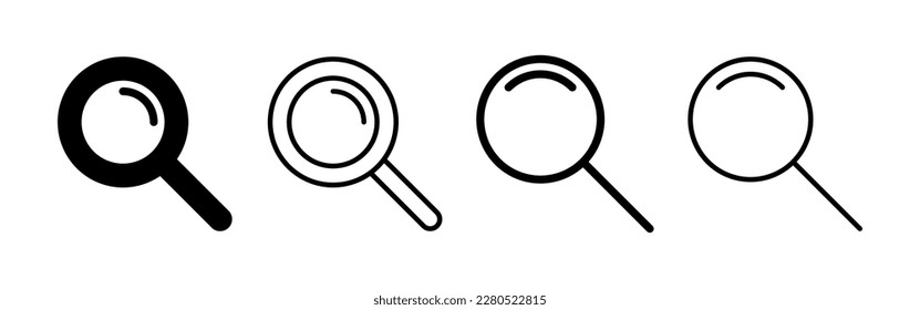 Search icon vector for web and mobile app. search magnifying glass sign and symbol